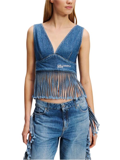 Top donna in denim Karl Lagerfeld jeans | A2W110221DE